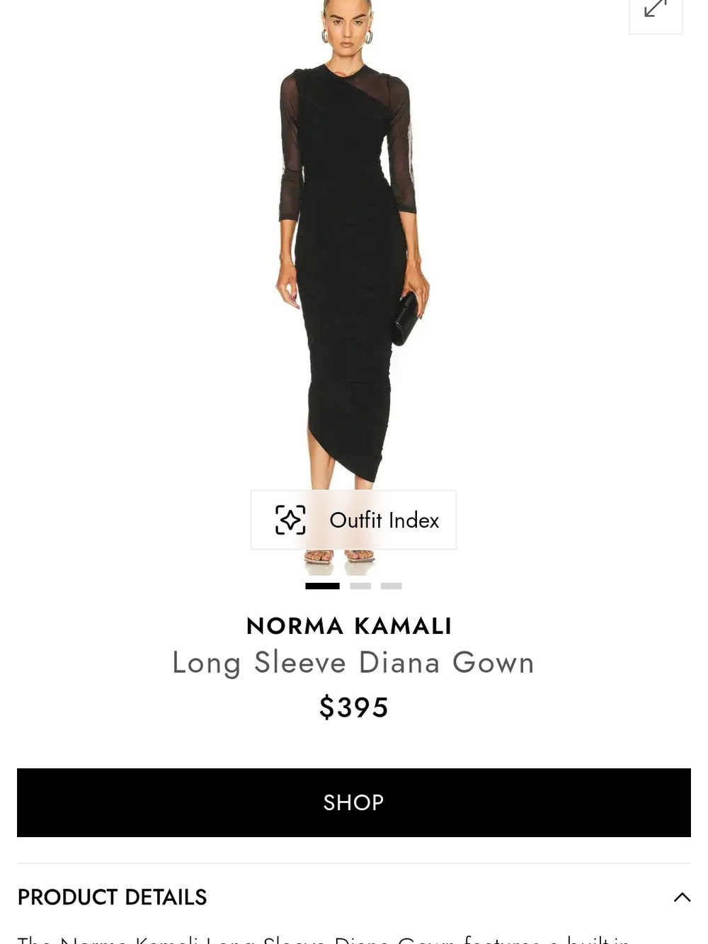 Norma Kamali Blush Ruched Long-Sleeve Bodycon Dress - Picture 4 of 4